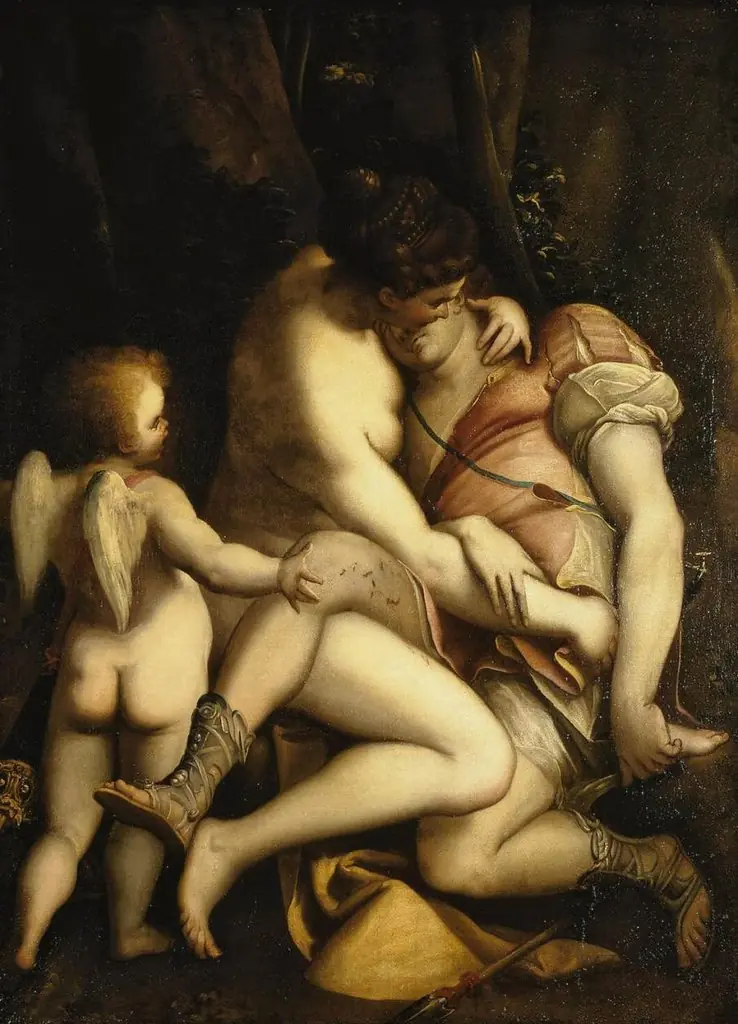 Venus and Adonis, by Luca Cambiaso