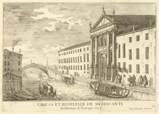 Chiesa et Hospitale de Mendicanti (plate 35), by Luca Carlevariis