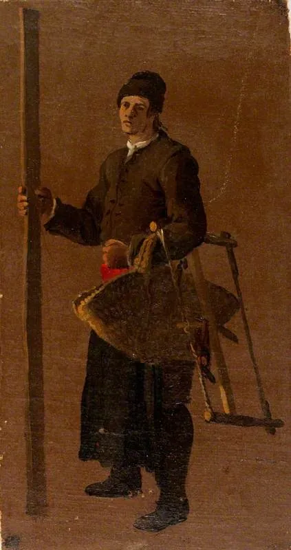 A Carpenter, by Luca Carlevarijs, oil, 1705