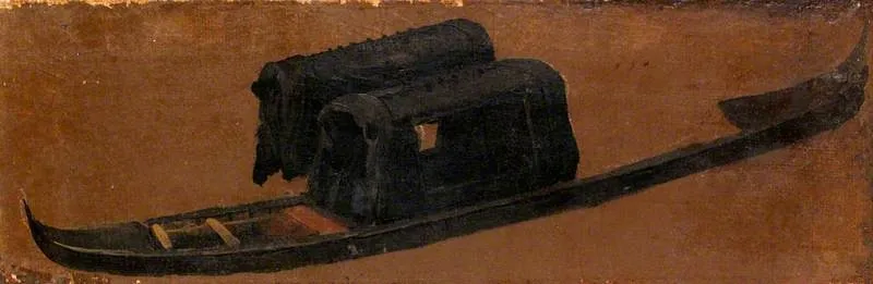A Gondola, by Luca Carlevarijs, oil, 1705
