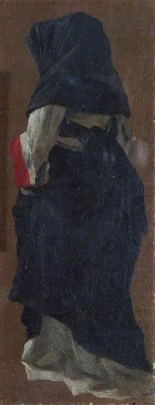 A Lady Seen from Behind, by Luca Carlevarijs, oil, 1705