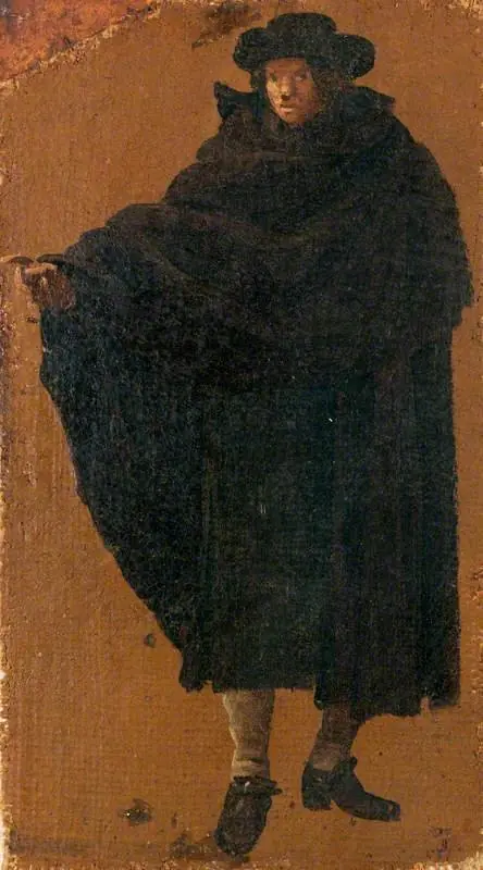 A Man in a Dark Cloak, by Luca Carlevarijs