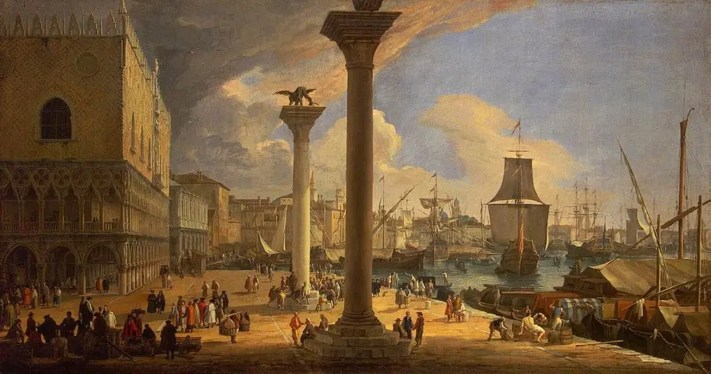Mole with the Doges' Palace, by Luca Carlevarijs