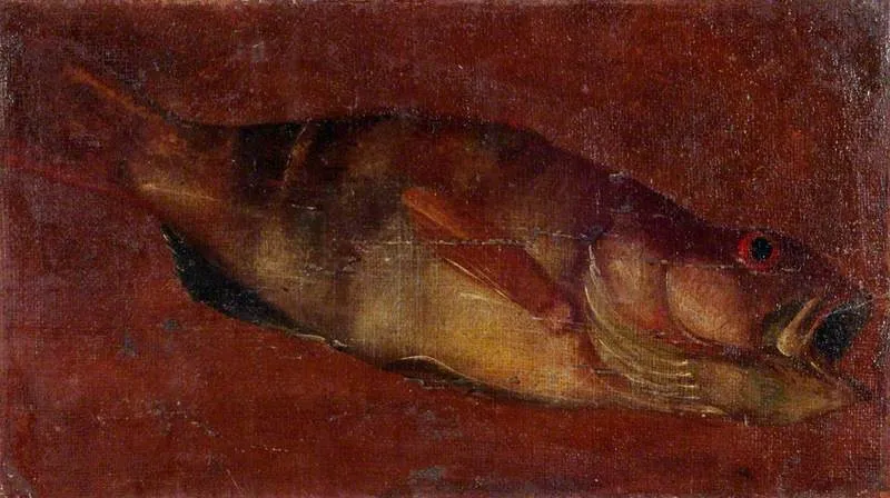 Study of a Fish, by Luca Carlevarijs, oil, 1705