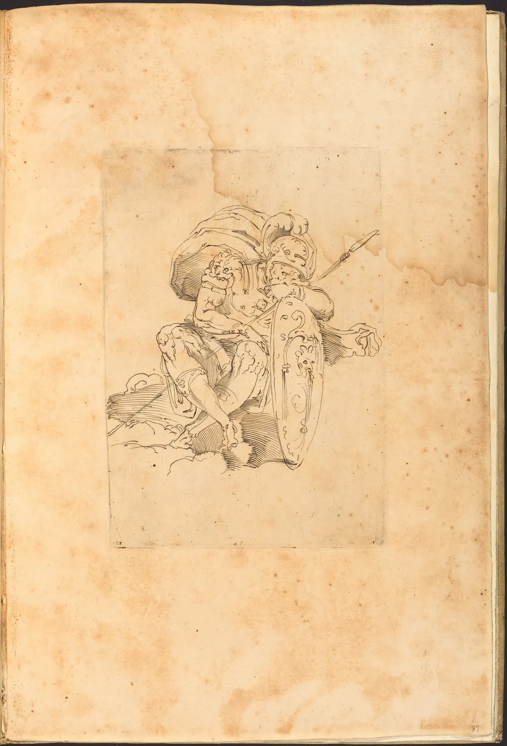 Print from Drawing Book, by Luca Ciamberlano, ink, 1615