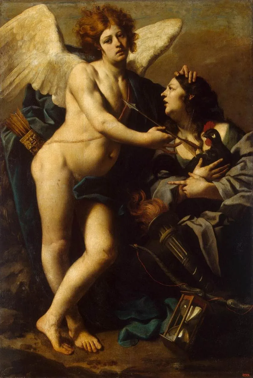 Allegory of the Love and the Jealousy (?), by Luca Ferrari, oil, 1645