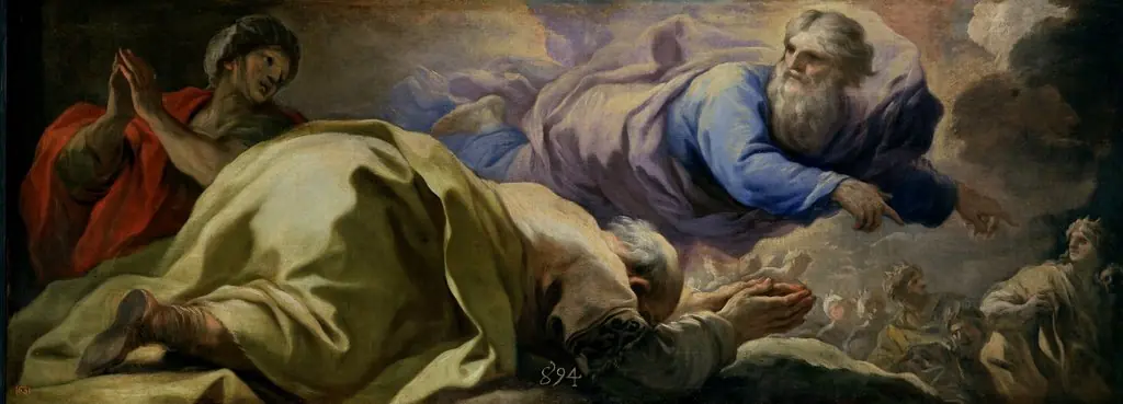 Abraham escucha las promesas del Señor, by Luca Giordano