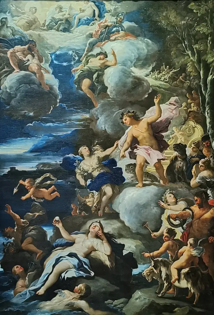 Bacchus and Ariadne, by Luca Giordano, 1692