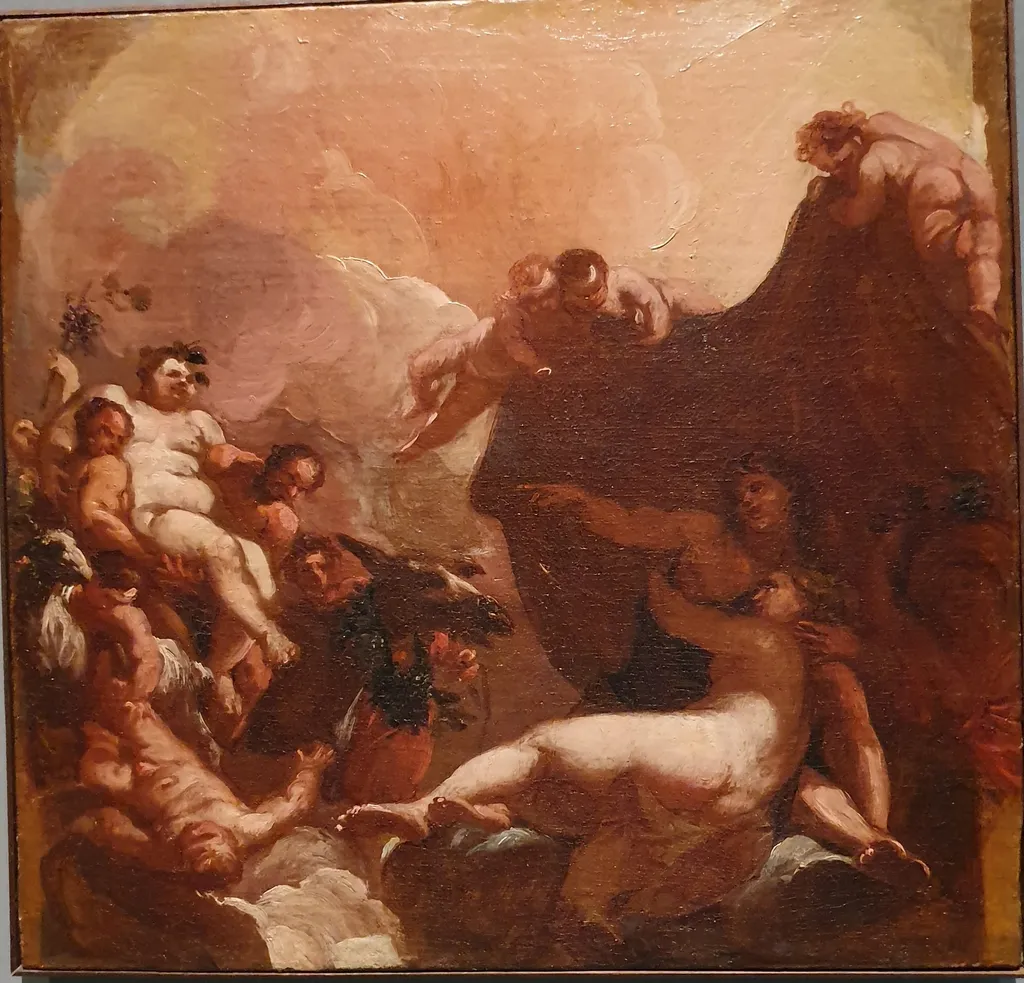 Drunken Silenus, by Luca Giordano, unspecified, 1690