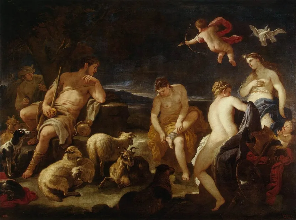 Paris's Judgement, by Luca Giordano, oil, 1691