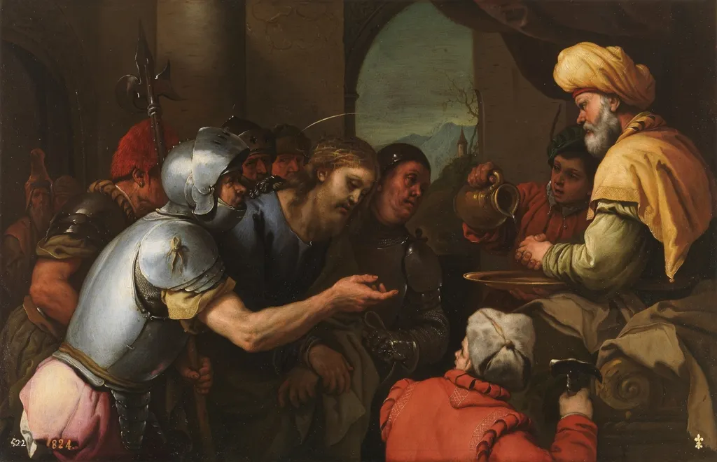 Pilate washing his Hands, by Luca Giordano, unspecified, 1655