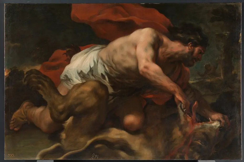 Samson and the Lion, by Luca Giordano