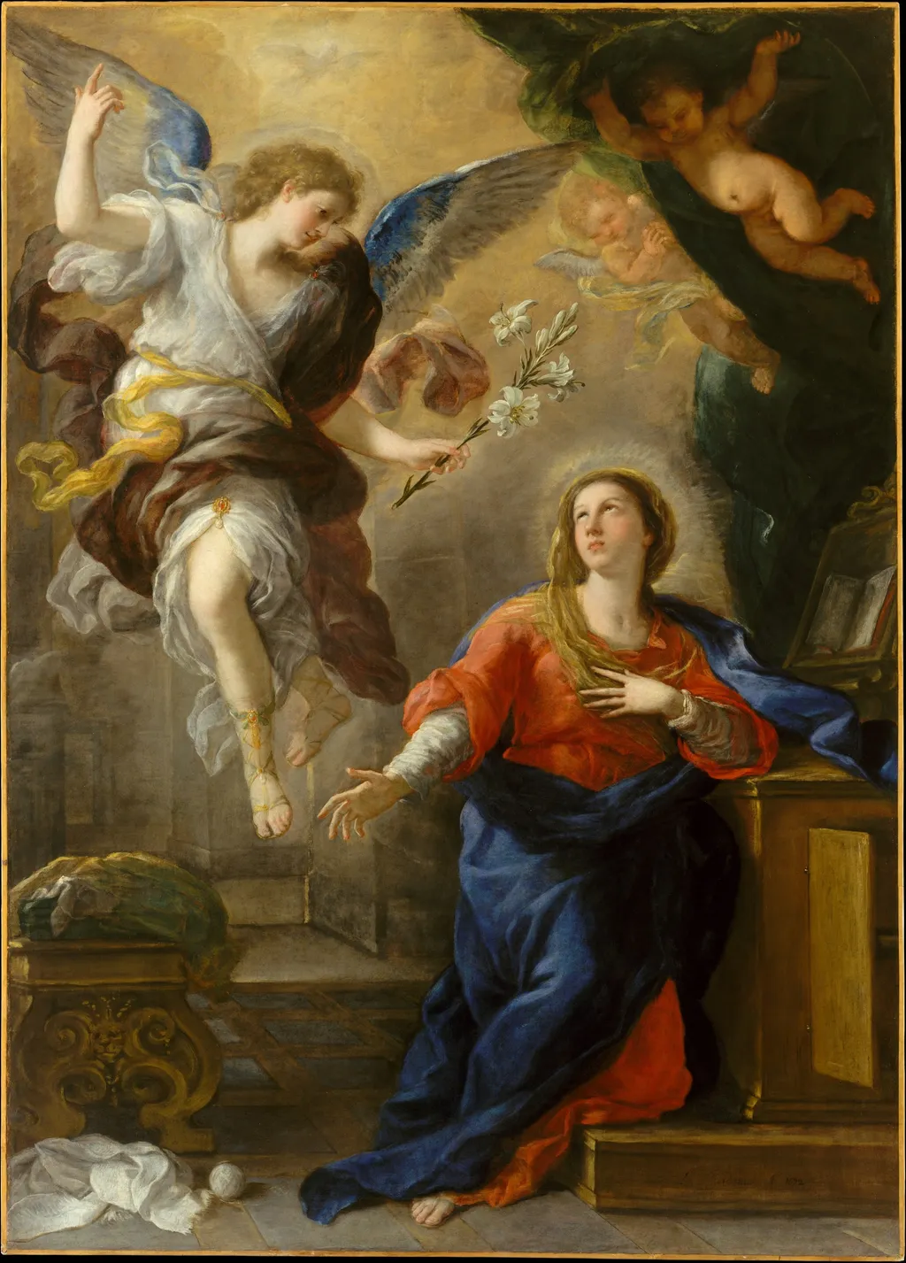 The Annunciation, by Luca Giordano, oil, 1672
