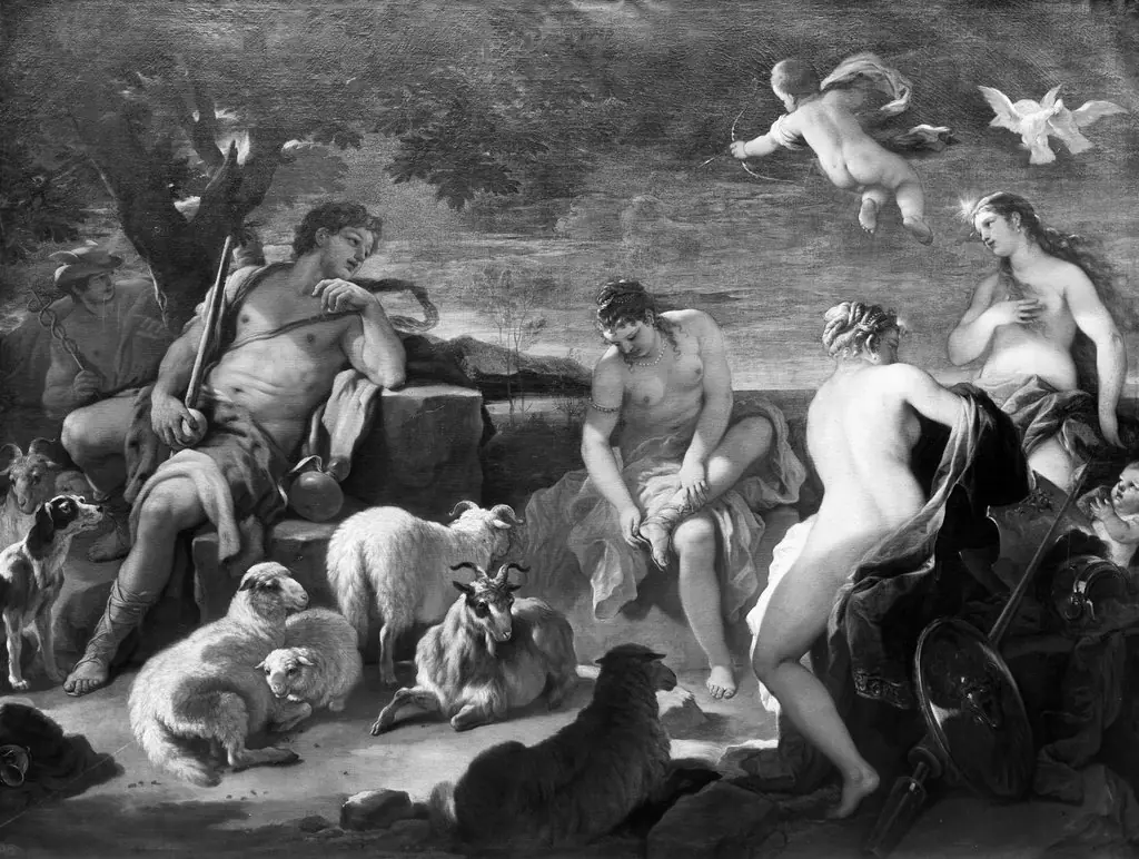 The judgment of Paris, by Luca Giordano