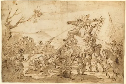 The Raising of the Cross, by Luca Giordano