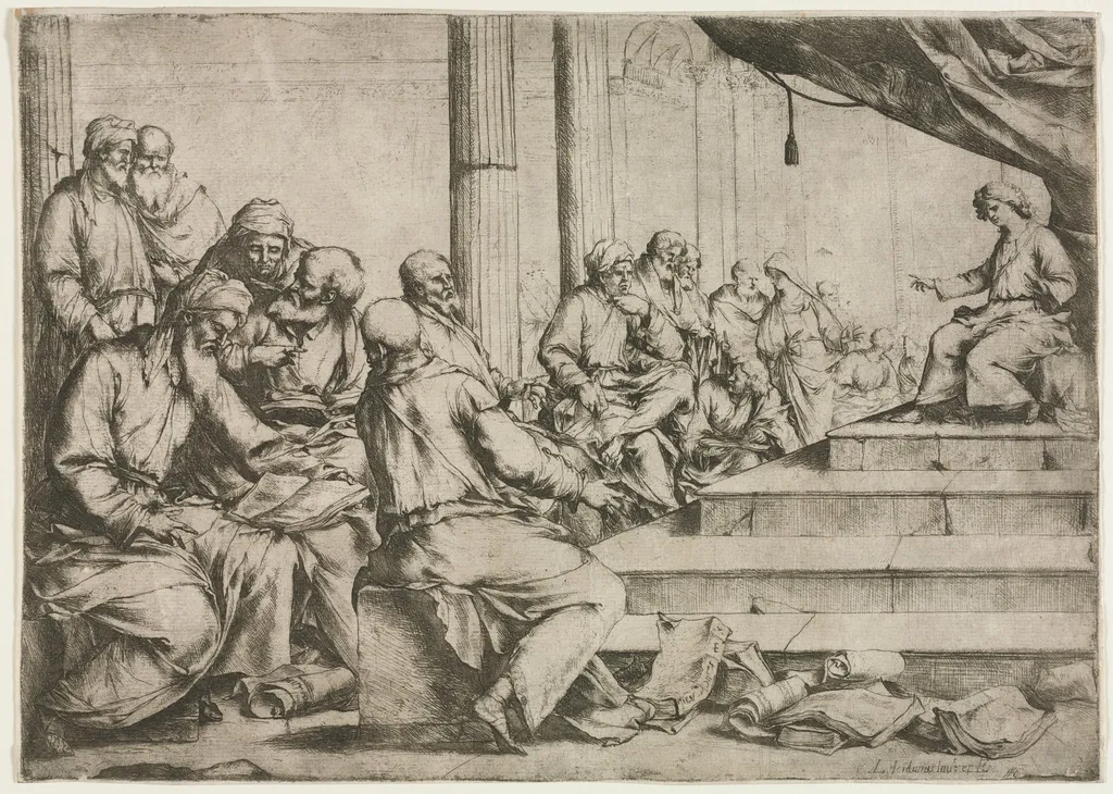 The Young Christ Teaching in the Temple, by Luca Giordano, 1653