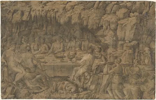 The Banquet of Acheloüs, by Luca Penni