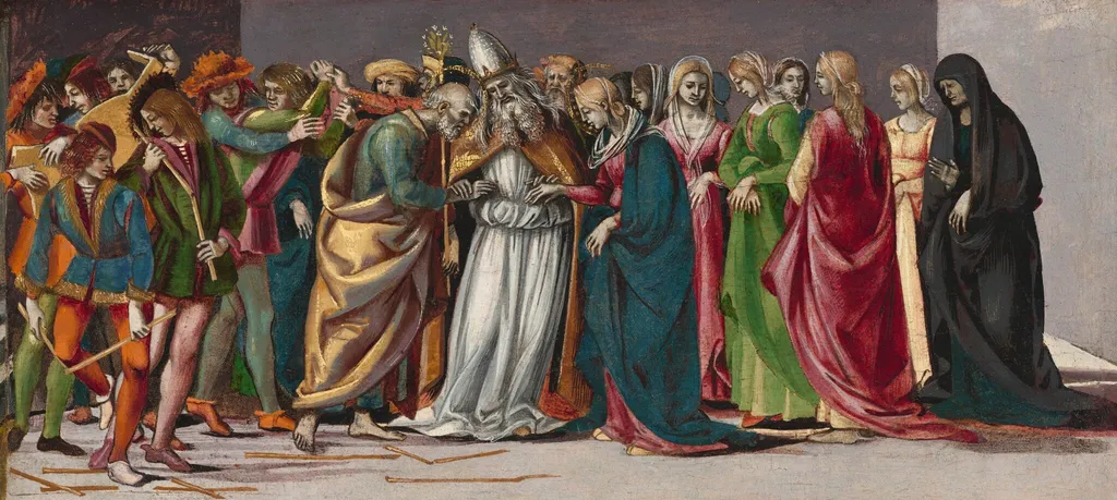 The Marriage of the Virgin, by Luca Signorelli, tempera, 1490