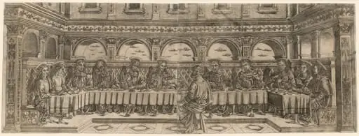 The Last Supper (pair), by Lucantonio degli Uberti, 1500