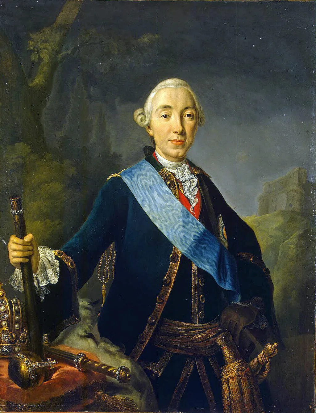 Coronation portrait of Emperor Peter III of Russia, by Lucas Conrad Pfandzelt, oil, 1761