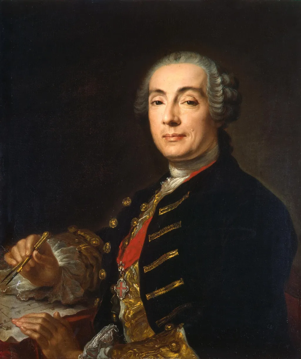 Portrait of the Architect Bartolomeo Francesco Rastrelli (1700-1771), by Lucas Conrad Pfandzelt, oil, 1760