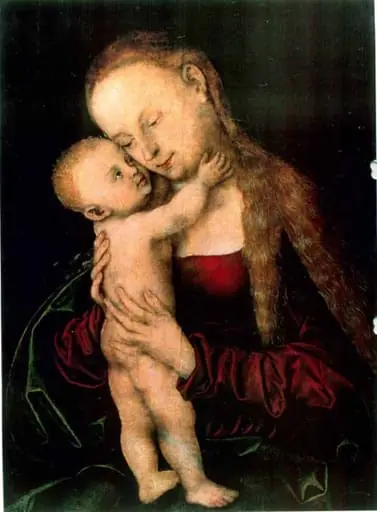 Madona cu Pruncul, by Lucas Cranach cel Bătrân