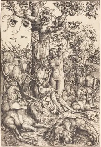 Adam and Eve in Paradise, by Lucas Cranach the Elder