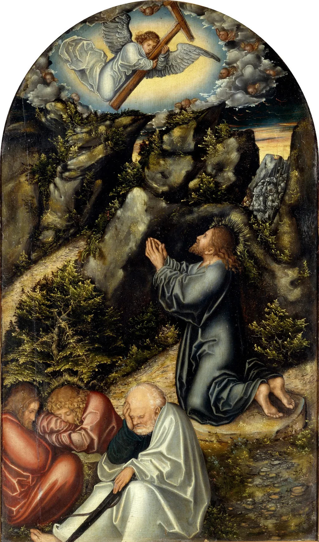 Agony in the Garden, by Lucas Cranach the Elder, oil, 1520