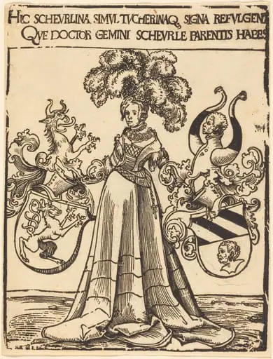 Bookplate of Scheurl and Tucher, by Lucas Cranach the Elder