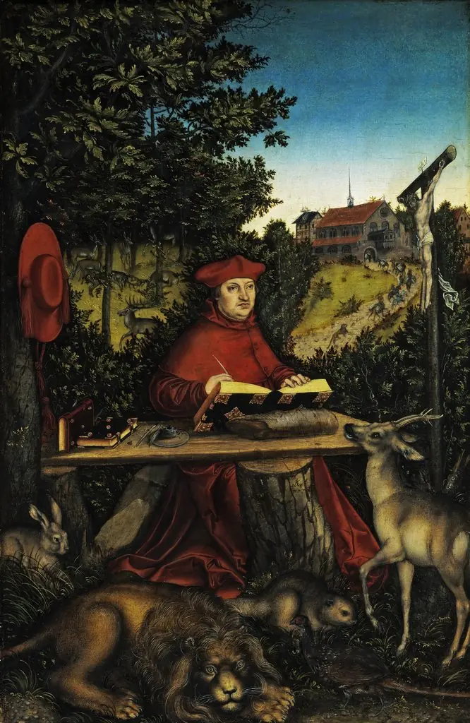 Cardinal Albrecht of Brandenburg (1490-1545) as Saint Jerome