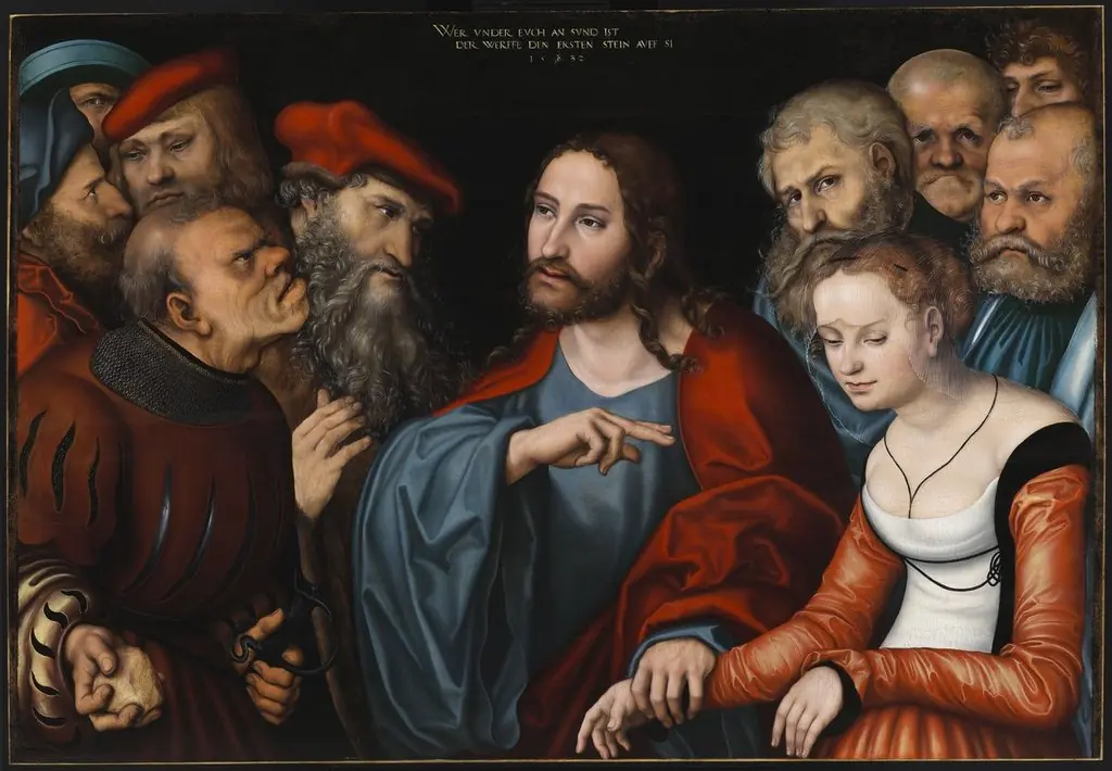 Christ and the Adulteress, by Lucas Cranach the Elder
