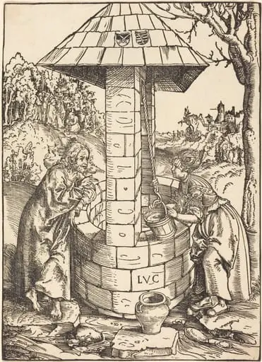 Christ and the Woman of Samaria, by Lucas Cranach the Elder