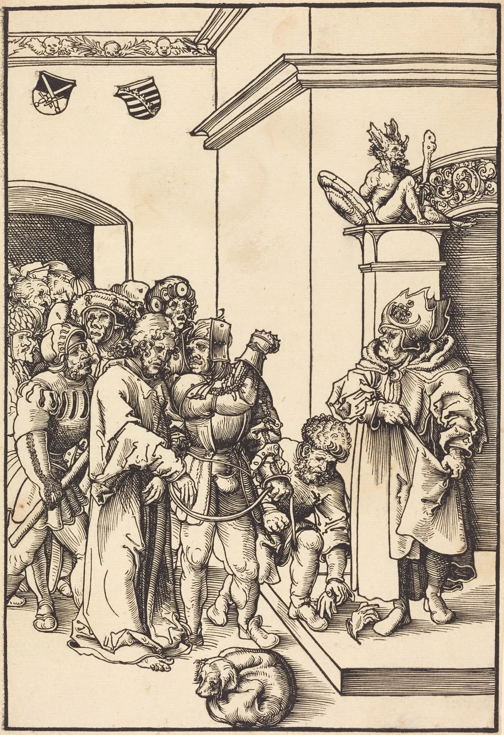 Christ before Annas, by Lucas Cranach the Elder, ink, 1509