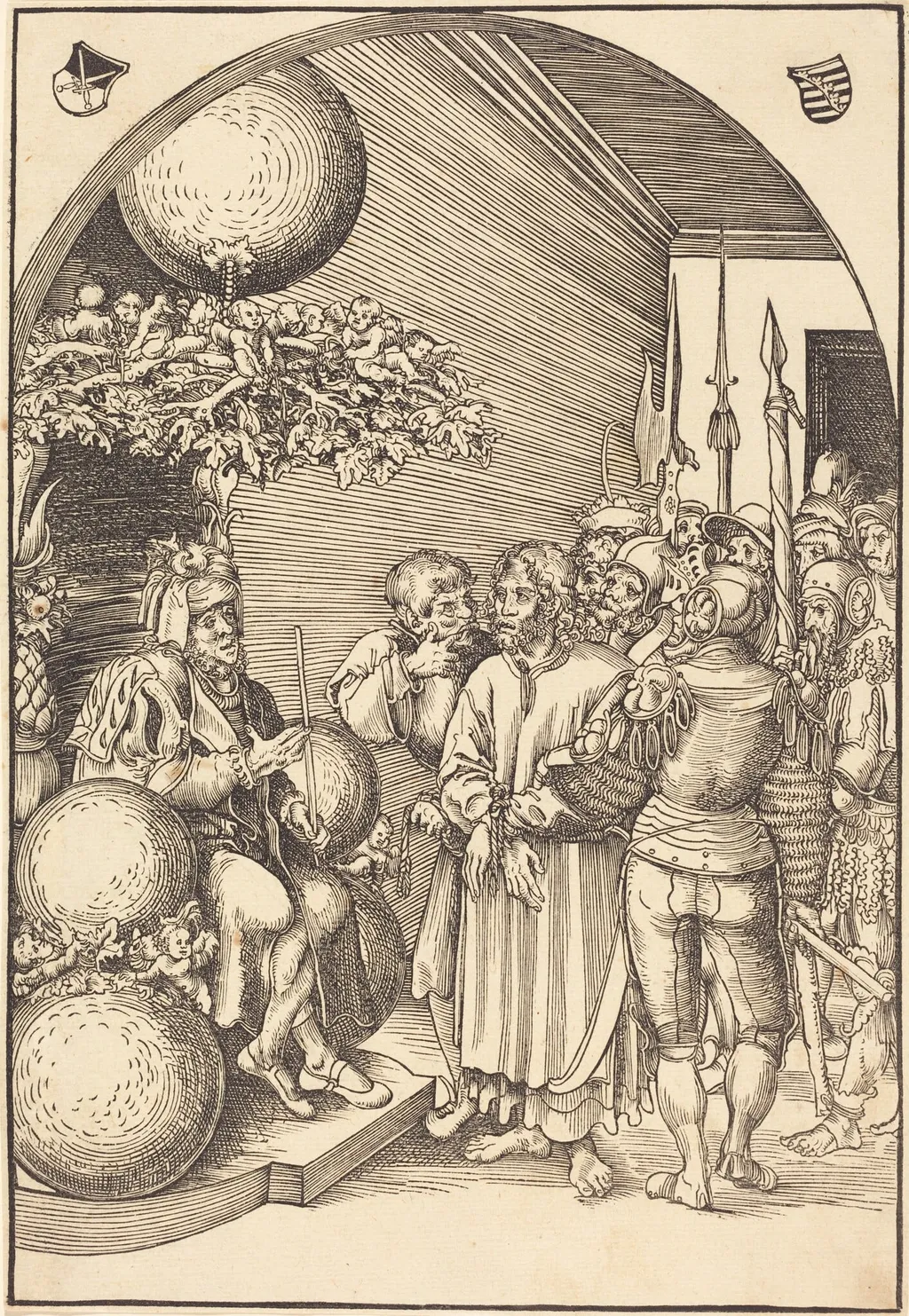 Christ before Herod, by Lucas Cranach the Elder, ink, 1509