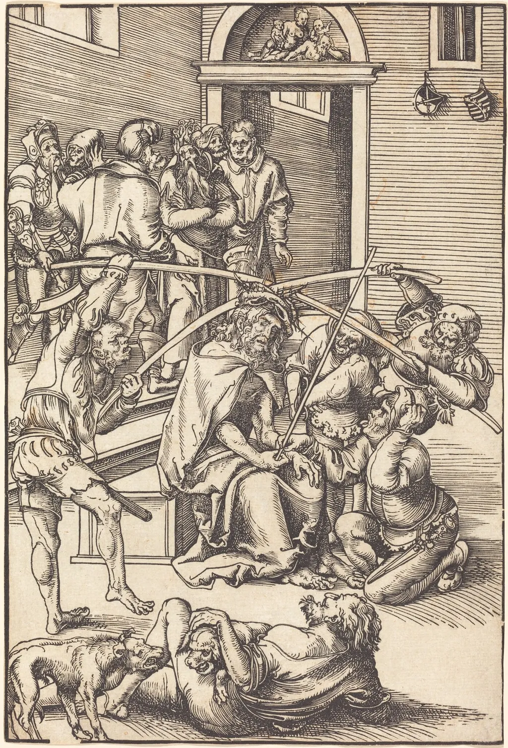 Christ Crowned with Thorns, by Lucas Cranach the Elder, ink, 1512