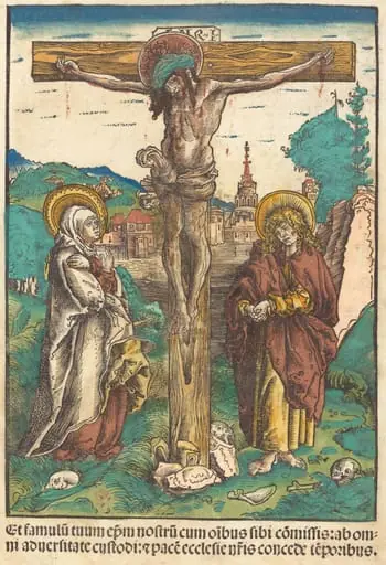 Christ on the Cross Between the Virgin and Saint John, by Lucas Cranach the Elder