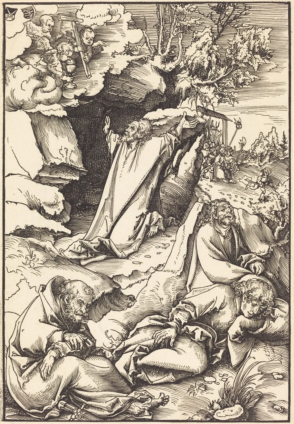 Christ on the Mount of Olives, by Lucas Cranach the Elder, ink, 1509