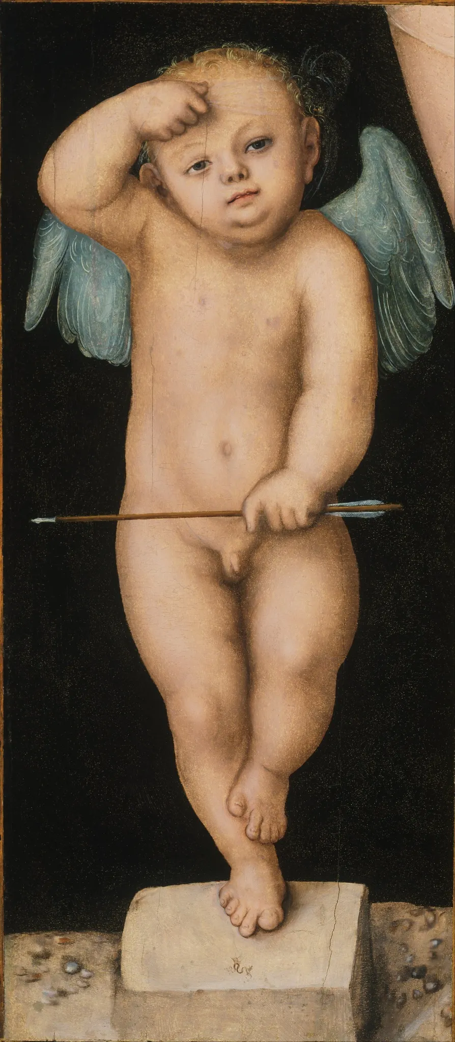 Cupid, by Lucas Cranach the Elder, oil, 1530
