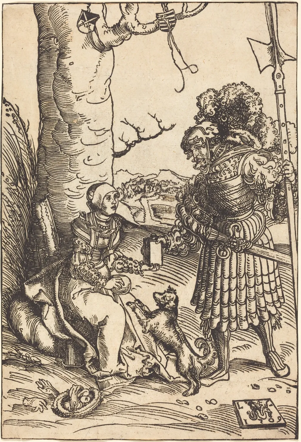 David and Abigail, by Lucas Cranach the Elder, ink, 1509