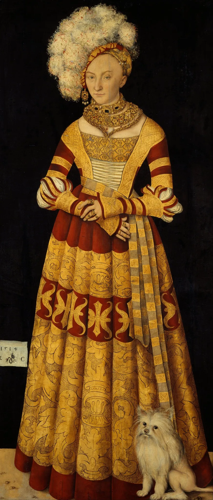 Duchess Katharina of Mecklenburg (1487-1561), by Lucas Cranach the Elder, oil, 1514