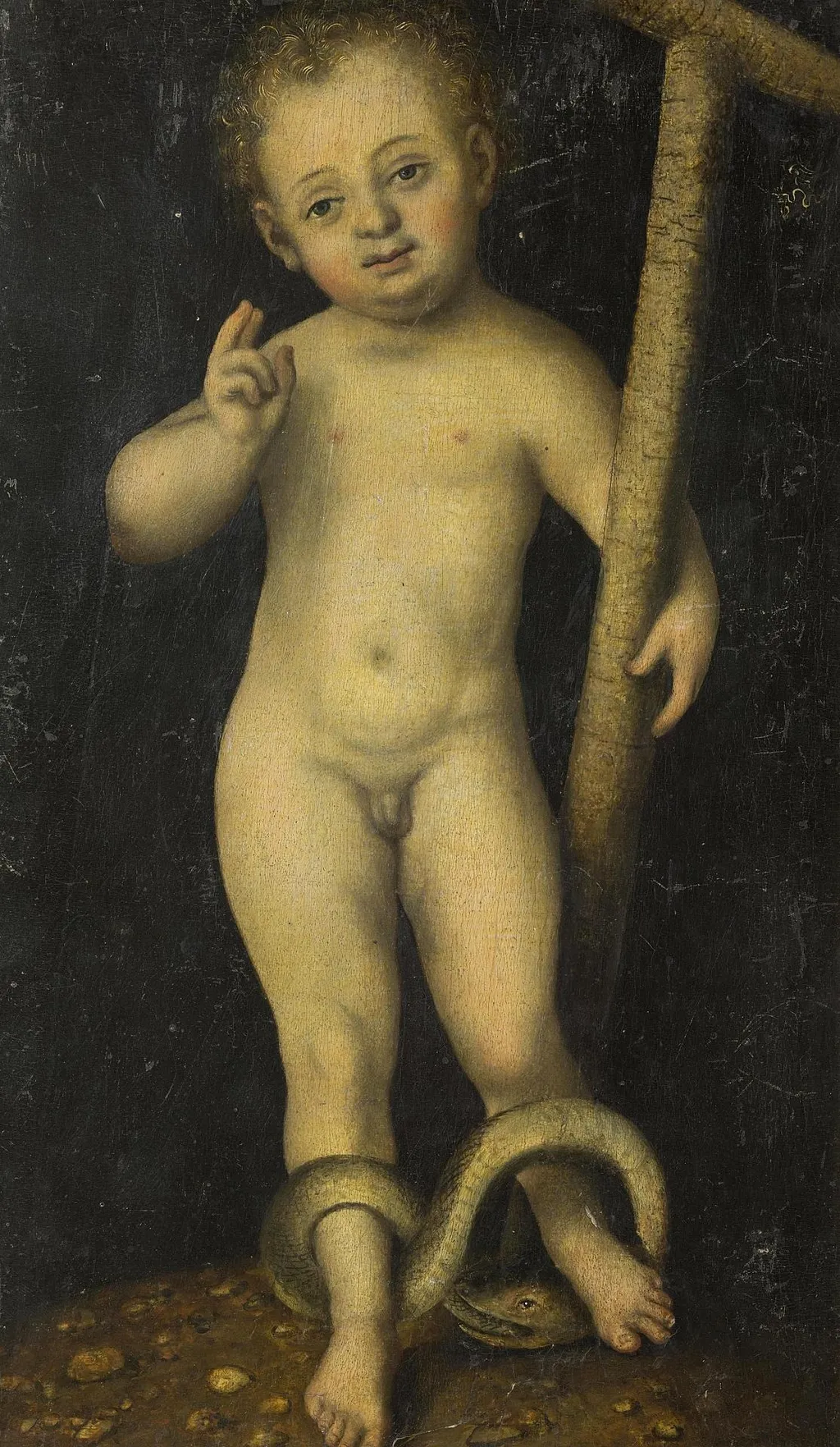 Infant Christ, by Lucas Cranach the Elder, paint, 1520