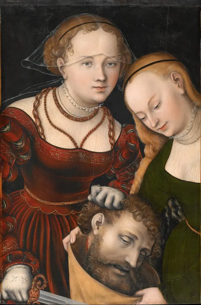 Judith with the head of Holofernes and a servant