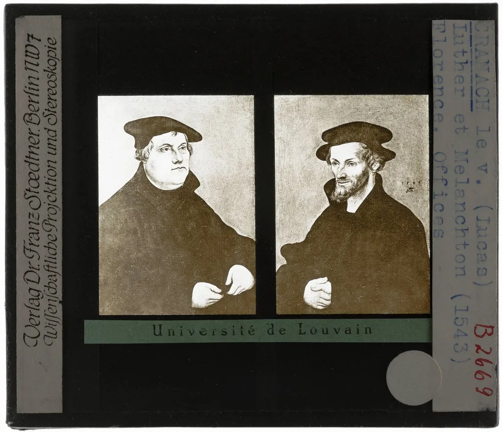 Lucas Cranach der Ältere. Portret van Martin Luther en Philipp Melanchthon, by Lucas Cranach the Elder, unspecified, 1543
