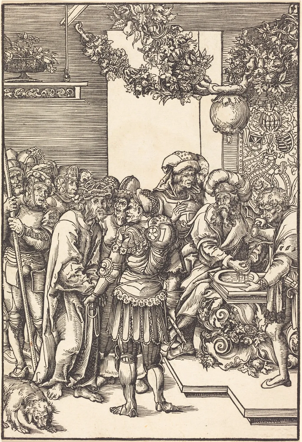Pilate Washing His Hands, by Lucas Cranach the Elder, ink, 1509