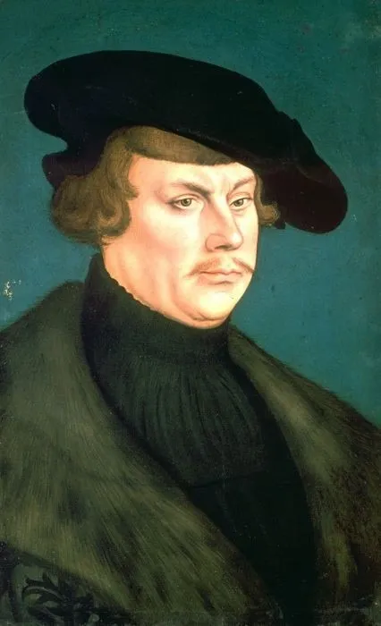 Portrait of an unknown man, by Lucas Cranach the Elder, paint, 1528