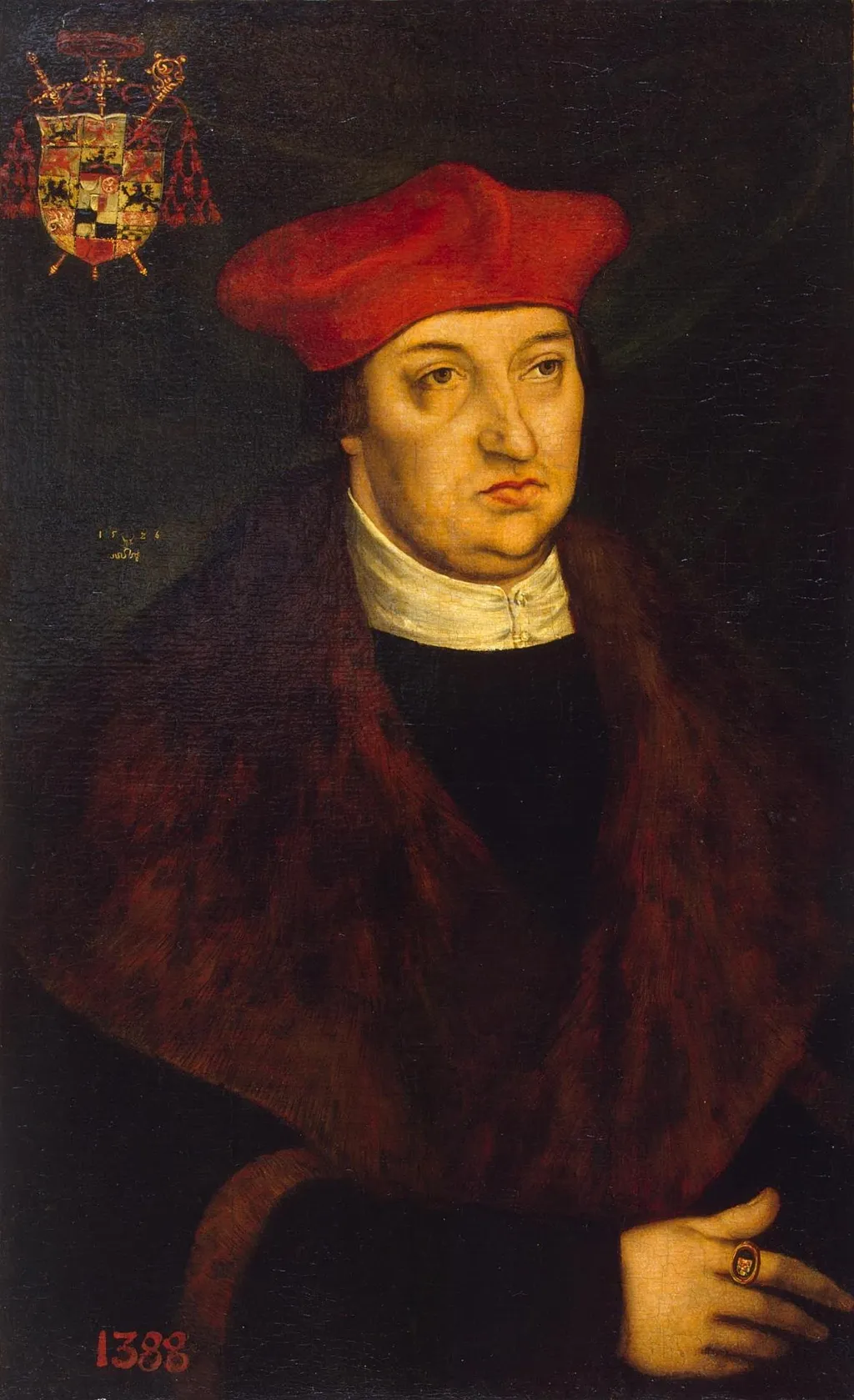 Portrait of Cardinal Albert of Brandenburg, by Lucas Cranach the Elder, oil, 1526