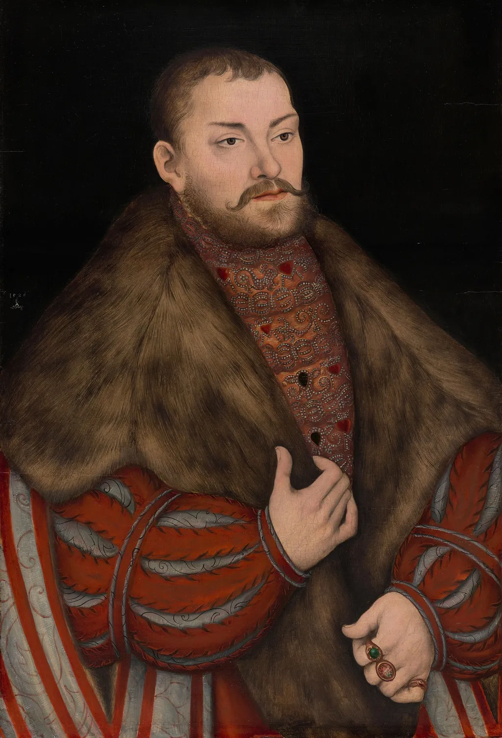 Portrait of Joachim II, Elector of Brandenburg, by Lucas Cranach the Elder, oil, 1529