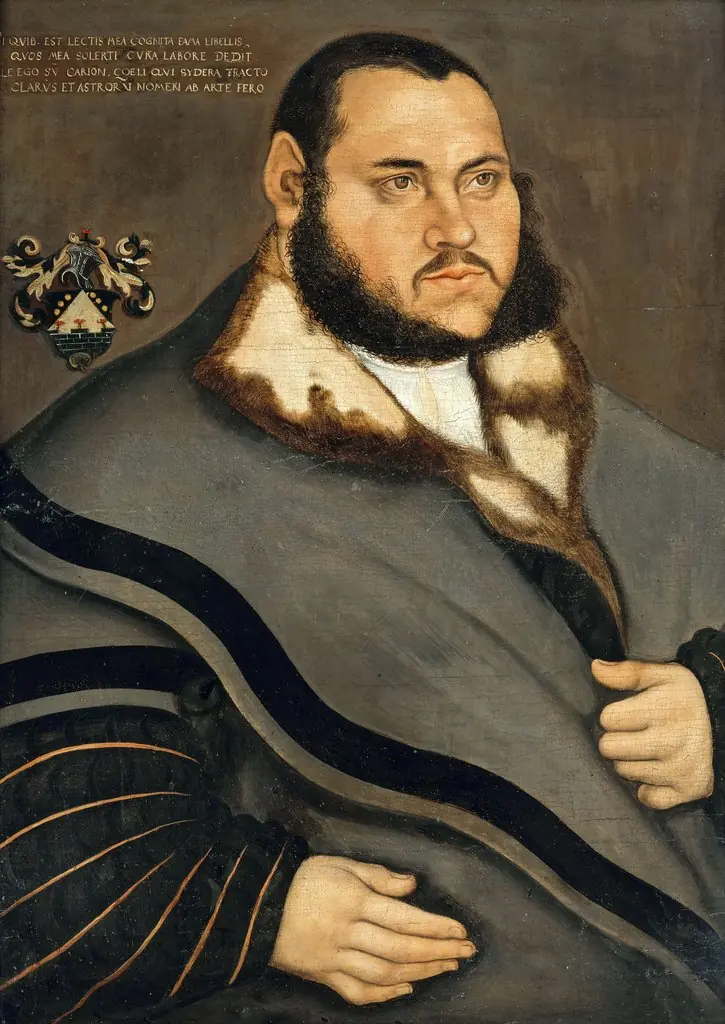 Portrait of Johannes Carion, by Lucas Cranach the Elder