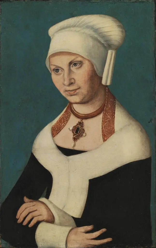 Portrait of the Duchess Barbara of Saxony, 1478-1534 (wife of George the Bearded), by Lucas Cranach the Elder
