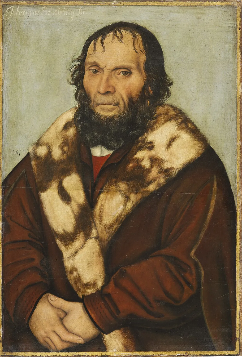 Posthumous Portrait of Dr. J. Scheyring, by Lucas Cranach the Elder, oil, 1529